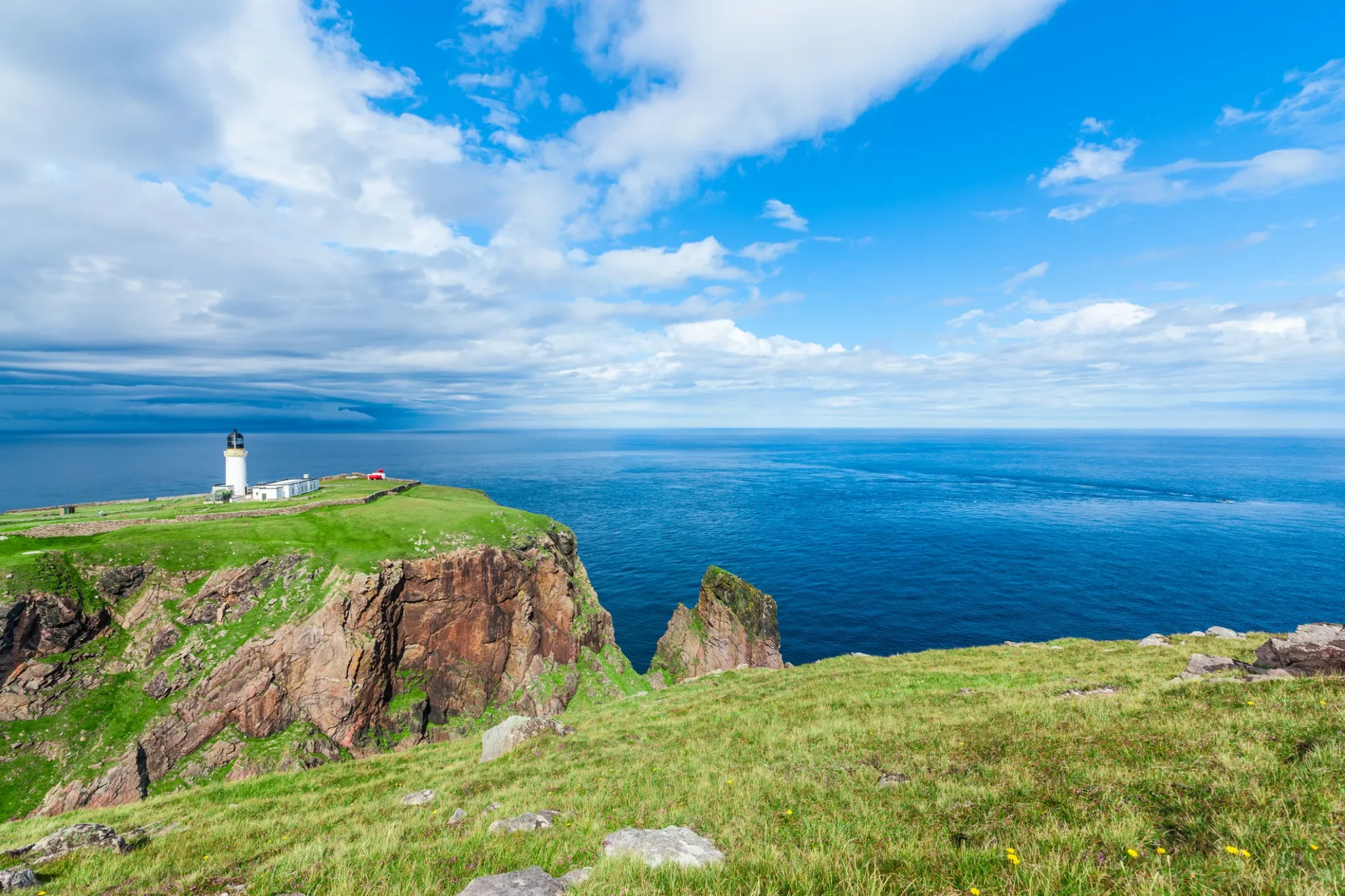 the beautiful view of light House in Cape Wrath 