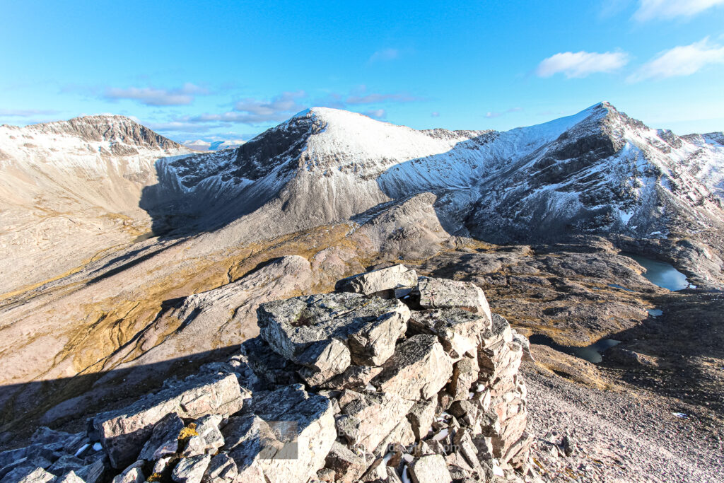 A stunning snow peak of mountain of Beinn Eighe