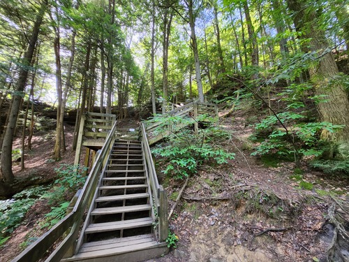   Cedar Falls Hocking Hills steps
