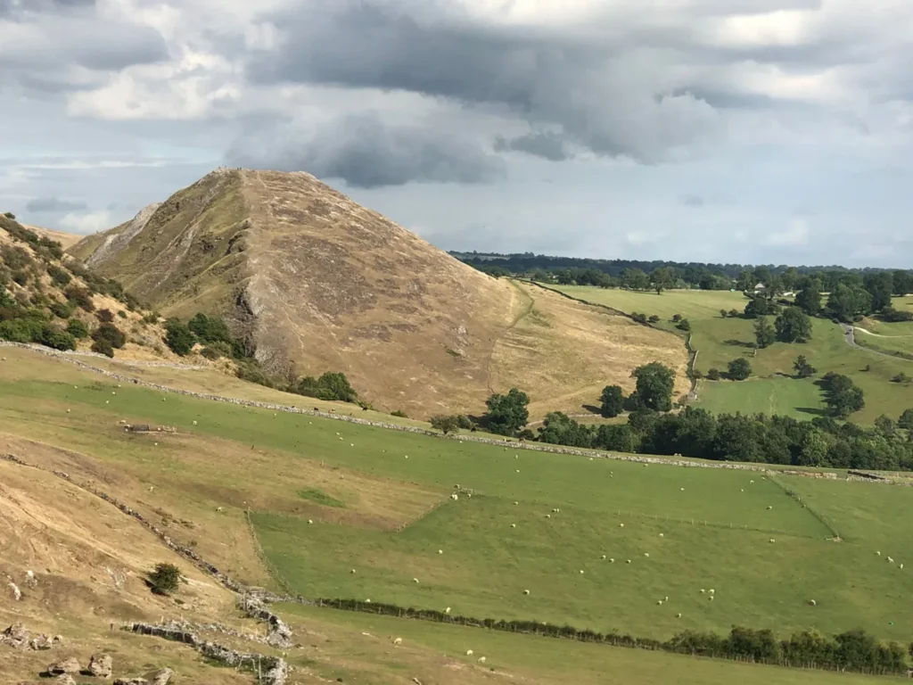 Dovedale Peak District hill and cloud